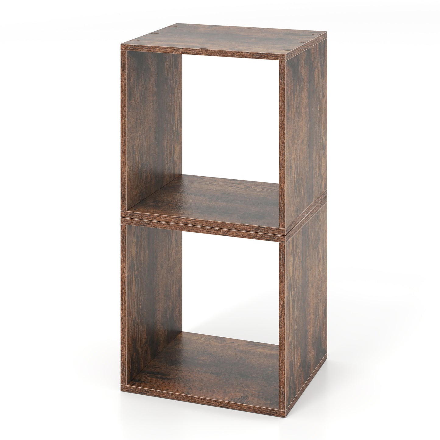 Cube Storage Organizer Set of 2, Rustic Brown Bookcases at Gallery Canada