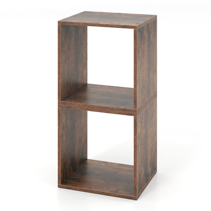 Cube Storage Organizer Set of 2, Rustic Brown Bookcases at Gallery Canada