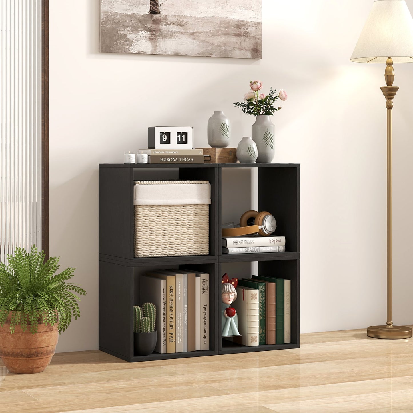 Organisateur de rangement Cube, lot de 2, noir