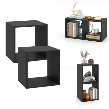 Organisateur de rangement Cube, lot de 2, noir