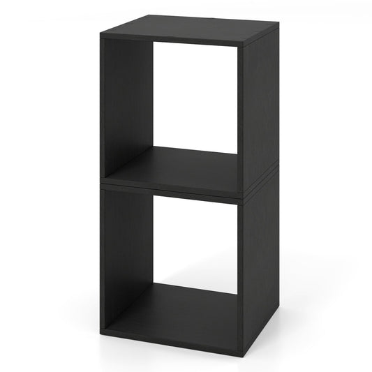 Cube Storage Organizer Set of 2, Black Bookcases Black at Gallery Canada