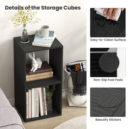 Organisateur de rangement Cube, lot de 2, noir