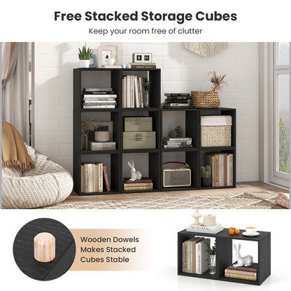Organisateur de rangement Cube, lot de 2, noir