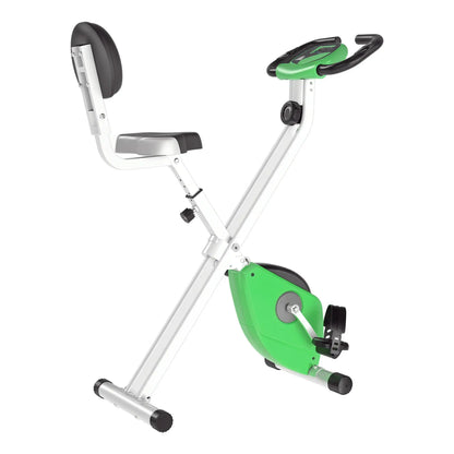 Foldable Indoor Stationary Bike, 8-Level Magnetic Resistance, Green Exercise & Stationary Bikes at Gallery Canada