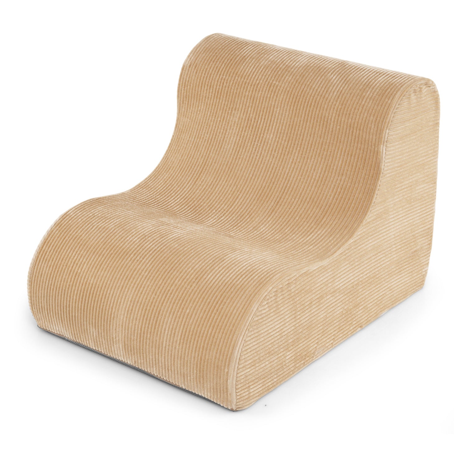 Curved Lazy Floor Sofa, Machine-Washable Cover, Beige