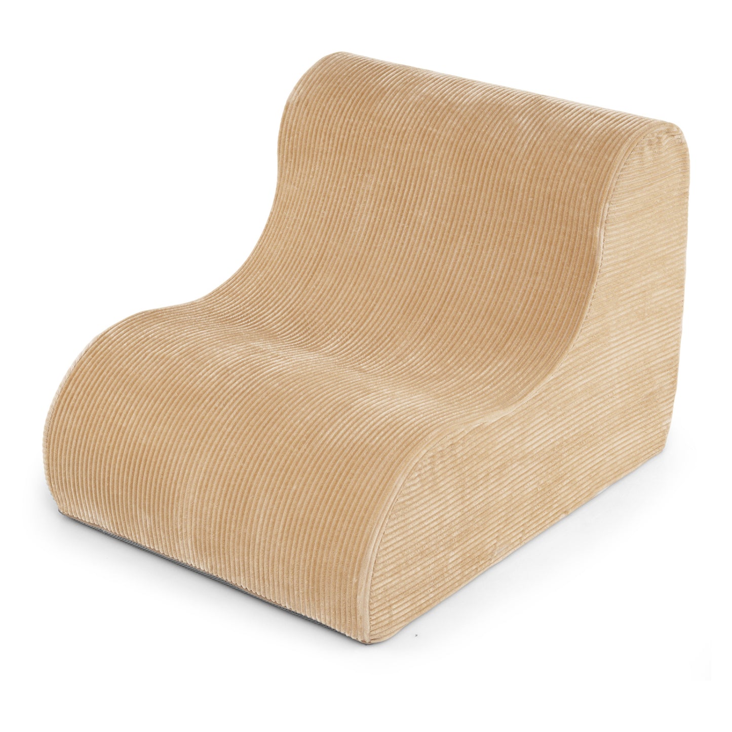 Curved Lazy Floor Sofa, Machine-Washable Cover, Beige