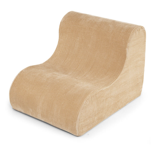 Curved Lazy Floor Sofa, Machine-Washable Cover, Beige Sofas & Loveseats Beige at Gallery Canada