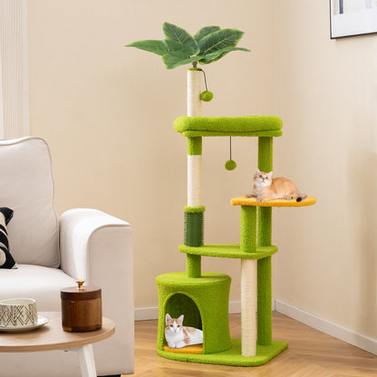 Cute Cat Tree for Adult Cats Multi-level Kitty Tower, Green Cat Trees Condos & Scratchers at Gallery Canada