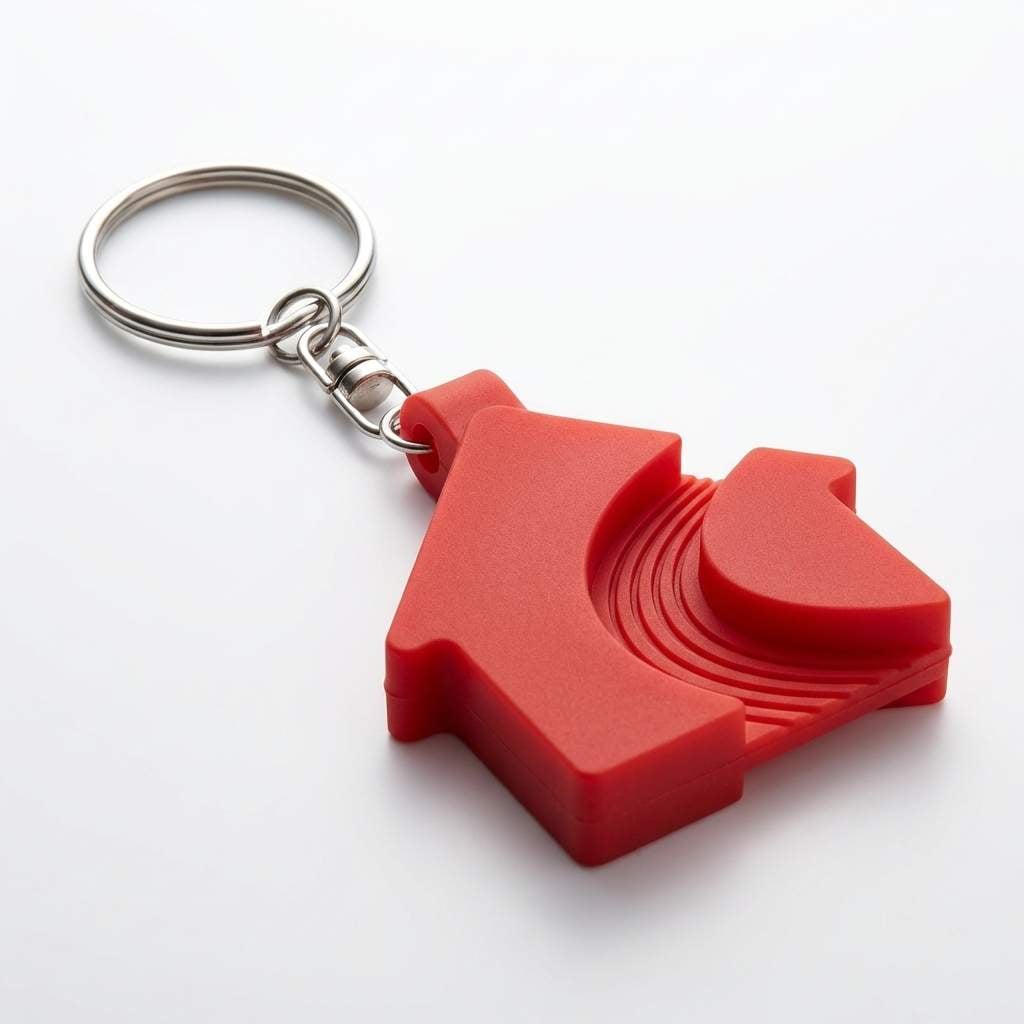 Silicone House Keychain With Key Ring, Red Decor Red at Gallery Canada