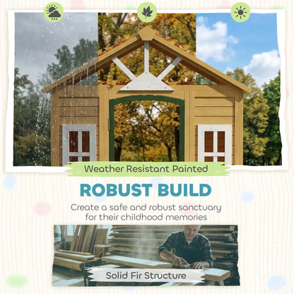 Wooden Kids Playhouse, Outdoor Garden, Indoor Playroom, Ages 3-8 Play Houses at Gallery Canada