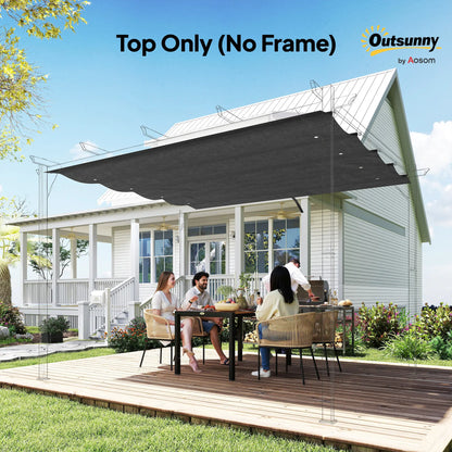 Retractable Pergola Canopy, 10' x 7' Sun Shade, UV30+, Dark Grey Gazebo Canopy Replacement at Gallery Canada