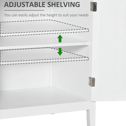 Sideboard Buffet Cabinet, 2 Doors, Adjustable Shelves, Kitchen Dining, White Bar Cabinets at Gallery Canada