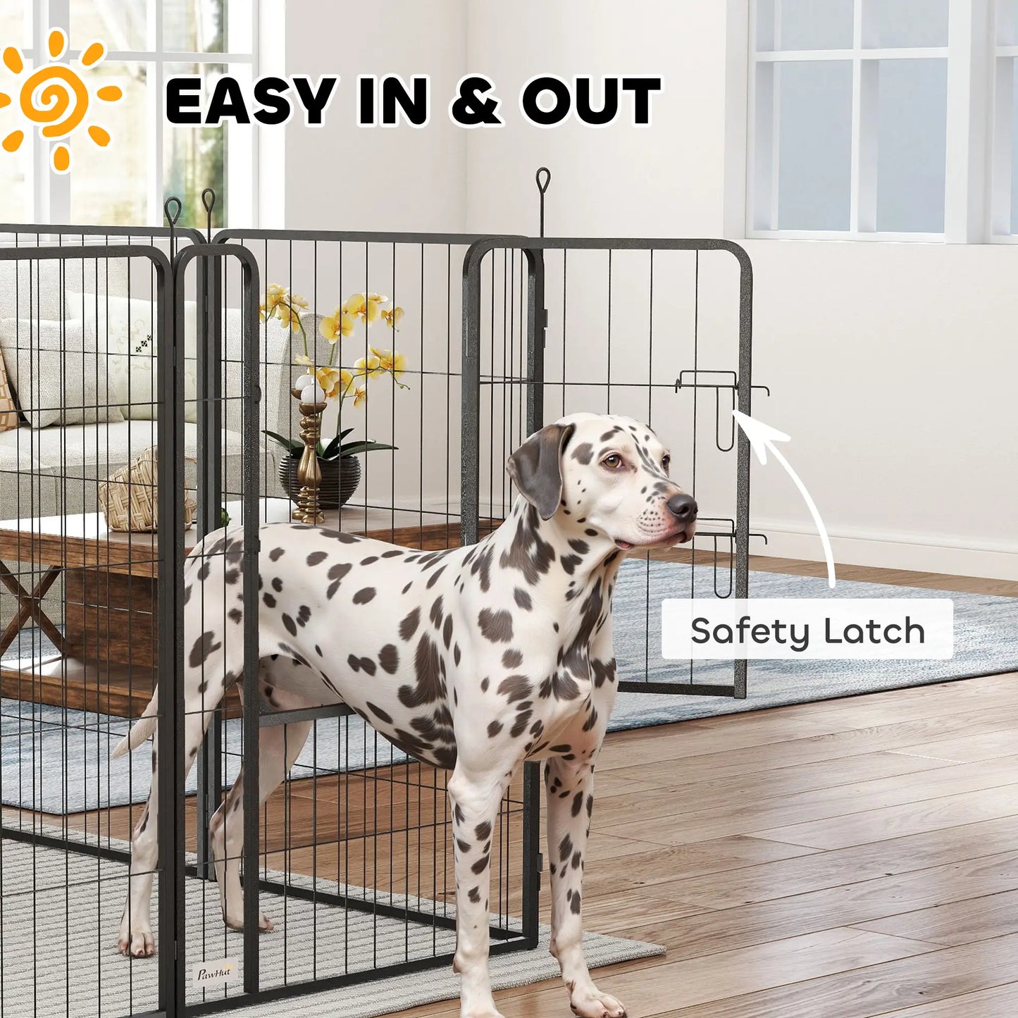16 Panels Dog Playpen with Straps, Portable &; DIY, for Large Dogs, for Yard, RV, Camping, Garden, 39" Height Houses, Kennels & Pens at Gallery Canada