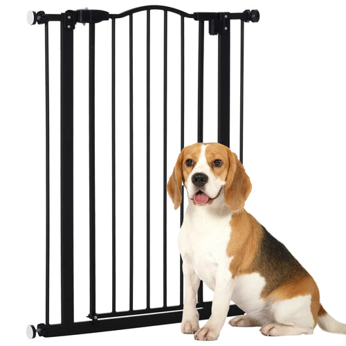 Extra Tall Dog Gate with Door, Pressure Fit, Auto Close, 29-32