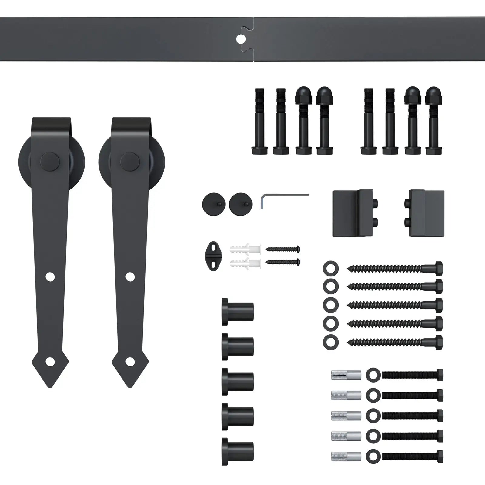 6.6FT Sliding Barn Door Track Kit, Heavy Duty, Fits 39