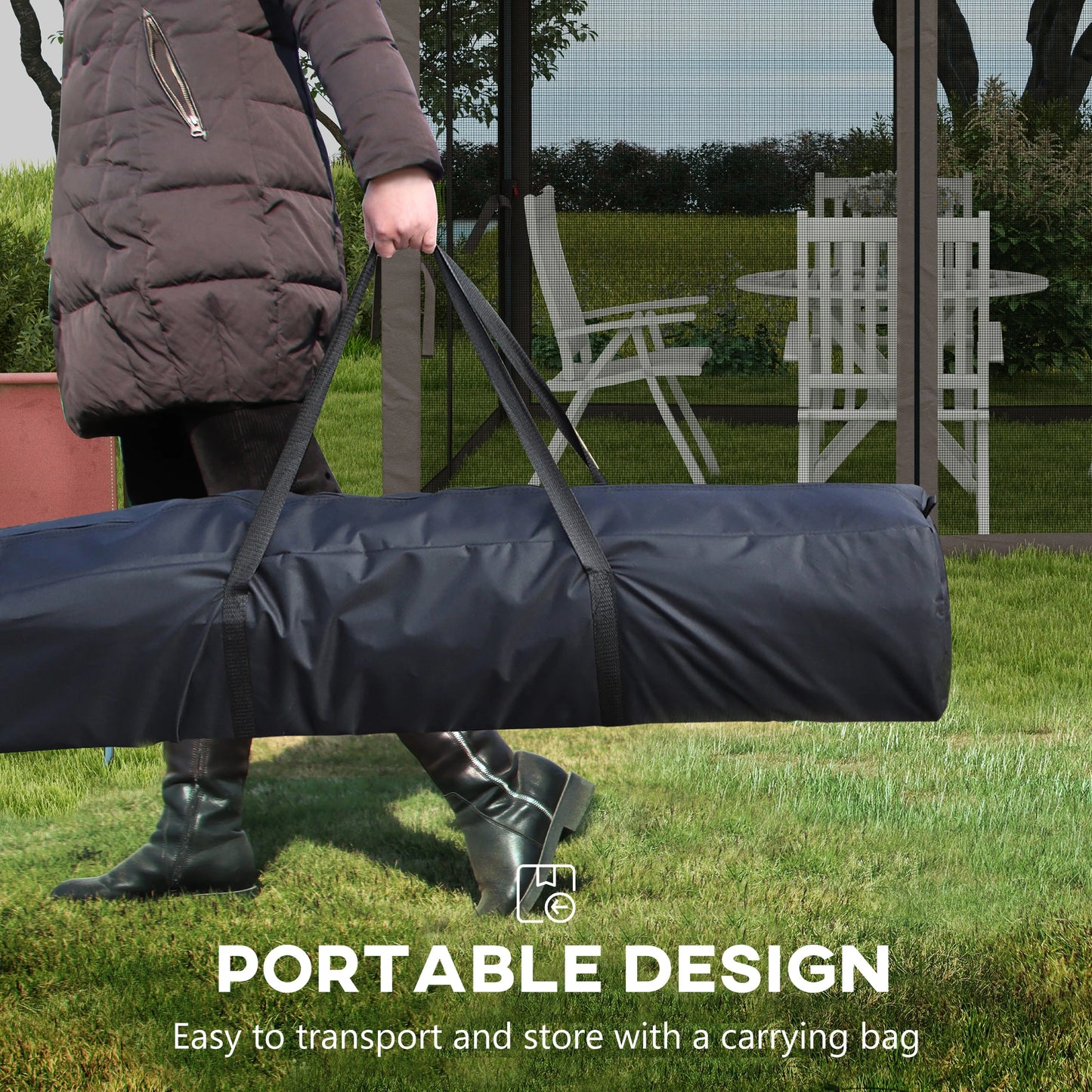 11' x 11' Pop Up Canopy, 2-Tier Soft Top Shelter Tent, Grey Pop Up Canopies at Gallery Canada