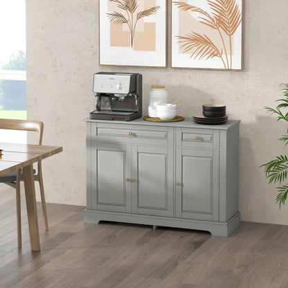 Modern Sideboard Cabinet, 2 Drawers, Adjustable Shelves, Dining Room, Grey Bar Cabinets at Gallery Canada