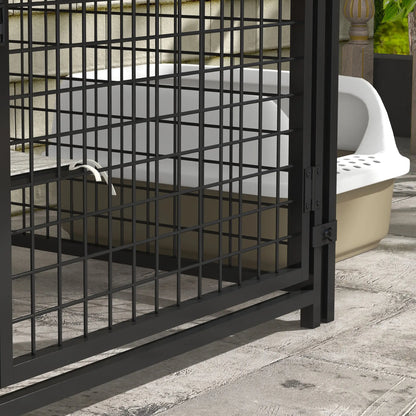 Multi-Level Cat Cage, Outdoor Catio, Steel, UV Water Resistant Cover, 5 Platforms, Soft Pads, Black Outdoor Cat Enclosures at Gallery Canada