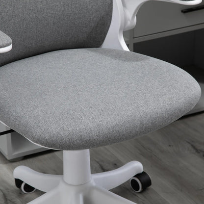 360° Swivel Office Chair, Adjustable Height, Flip-Up Arms, Grey Task Chairs at Gallery Canada