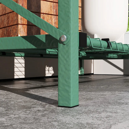 Metal Raised Garden Bed With Cover, 48 Inch, Green