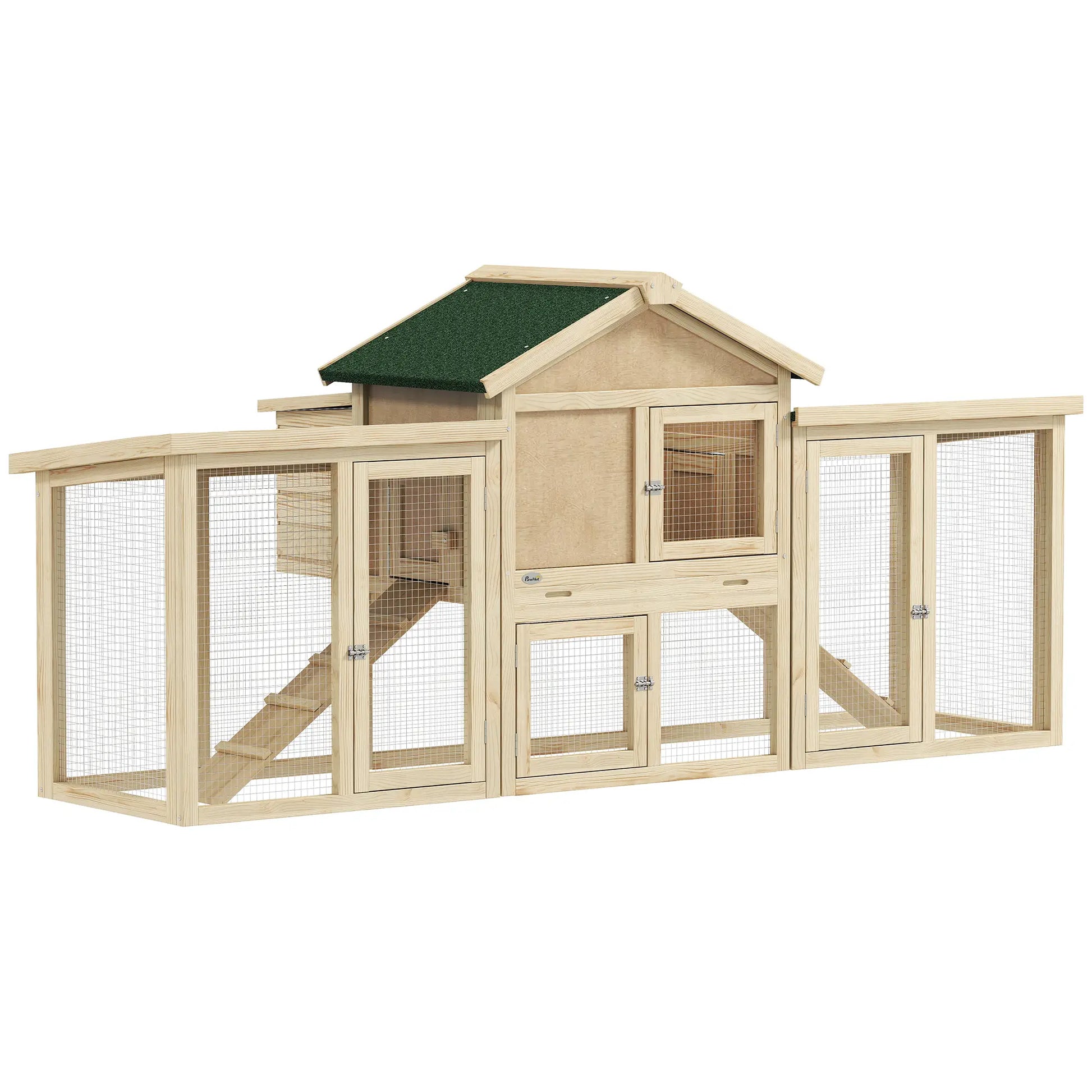 Wooden Chicken Coop, Large Rabbit Hutch with Nesting Box, Run, Ramp Chicken Coops at Gallery Canada