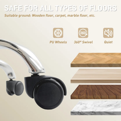 Executive Office Chair, Ergonomic Desk Chair with Footrest, Swivel Recliner, Beige Executive & Manager Chairs at Gallery Canada