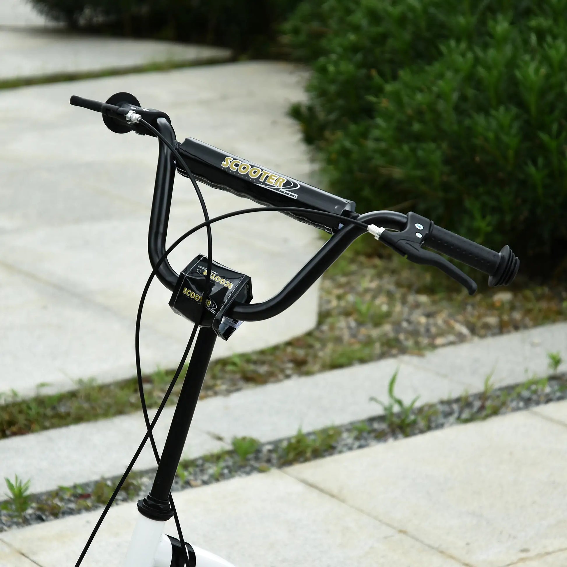 Dual Brakes Kick Scooter, 12-Inch Inflatable Wheel, Age 5+, White Scooters at Gallery Canada