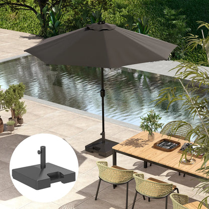 Heavy Duty Outdoor Umbrella Base with Wheels, Holds 73lbs, Black Umbrella Bases at Gallery Canada
