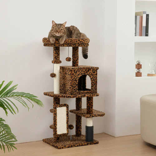 41 Inch Cat Tree With Scratching Posts, Bed, Condo, Platforms