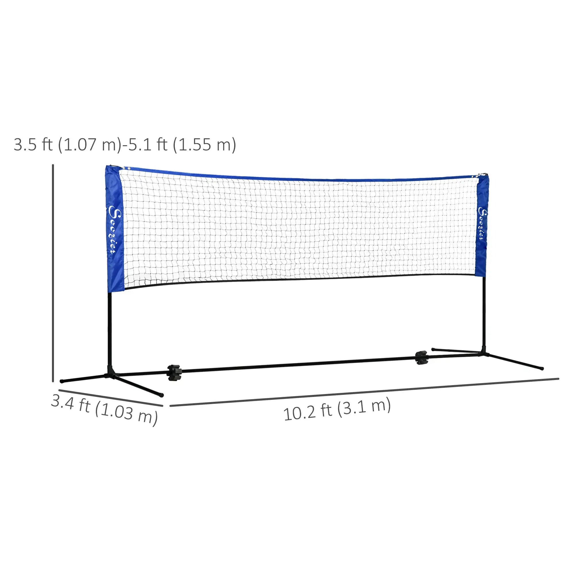 10ft Badminton Net, Height Adjustable, with Carry Bag, Blue Badminton at Gallery Canada