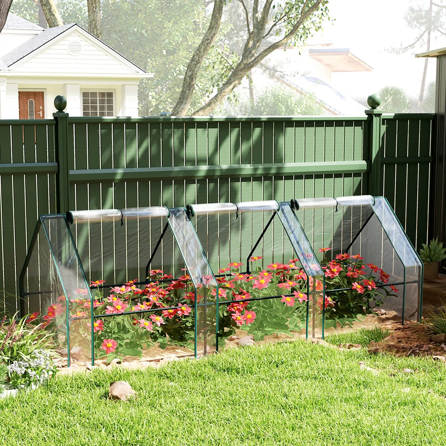 Portable Mini Greenhouse Tunnel, Zippered Roll-up Doors, Clear Greenhouses at Gallery Canada