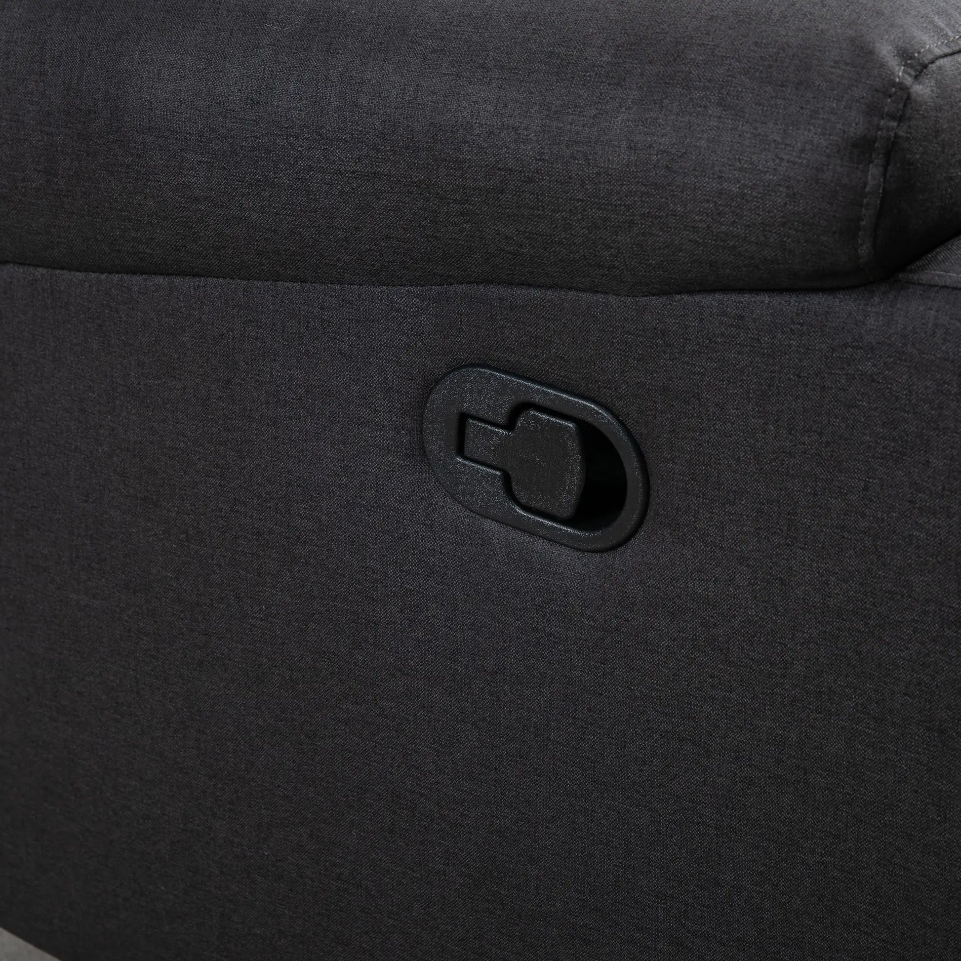 2 Seater Reclining Loveseat, Footrest, Split Backrest, Dark Grey 2-Seater Sofas at Gallery Canada