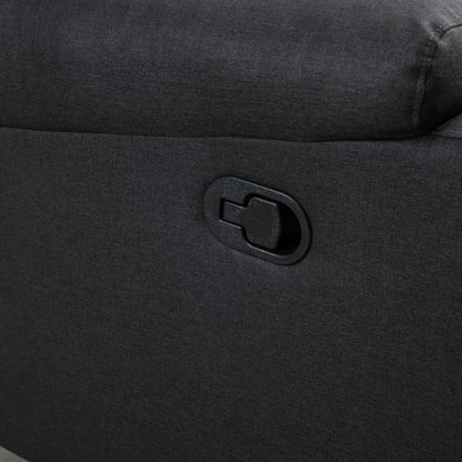 2 Seater Reclining Loveseat, Footrest, Split Backrest, Dark Grey 2-Seater Sofas at Gallery Canada