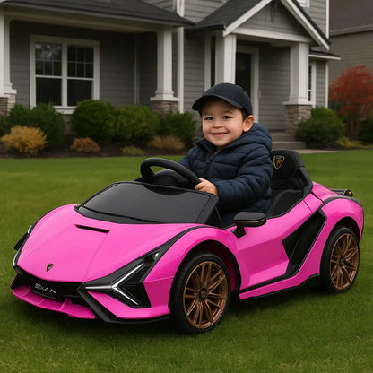 12V Kids Electric Ride On Car, Remote Control, Music Lights, For 3-5 Years, Pink Electric Toy Cars at Gallery Canada