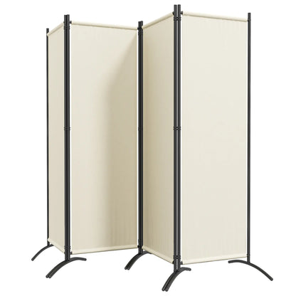 Folding Room Divider, Privacy Screen, 5.6FT Tall, Cream White Side Awnings Cream at Gallery Canada
