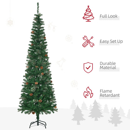 6.5ft Pencil Christmas Tree, Artificial, Pine Needles, Realistic Branches, Green Pencil Christmas Trees at Gallery Canada