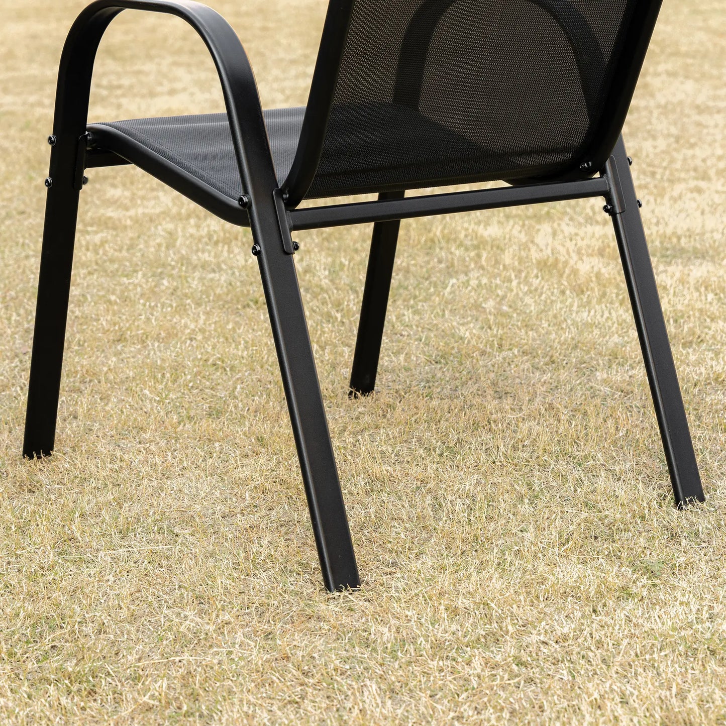 4-Piece Outdoor Dining Chair With Armrests, Black Patio Chairs at Gallery Canada