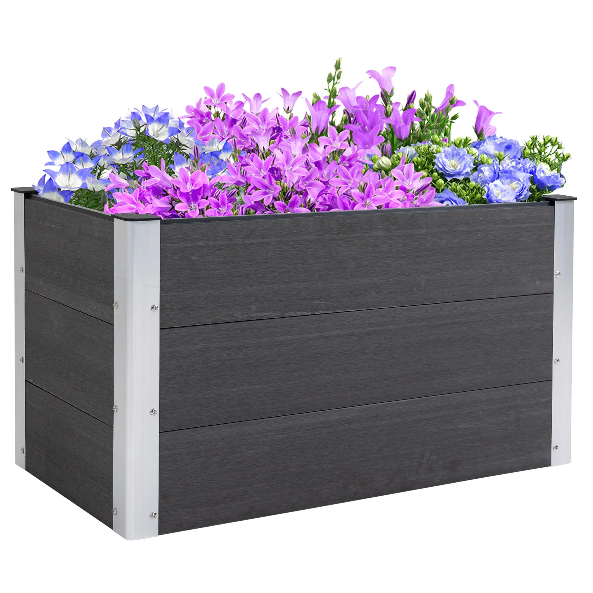 3' x 2' x 2' Raised Garden Bed, Wood Plastic Planter Box, Grey Galvanized Planter Boxes at Gallery Canada