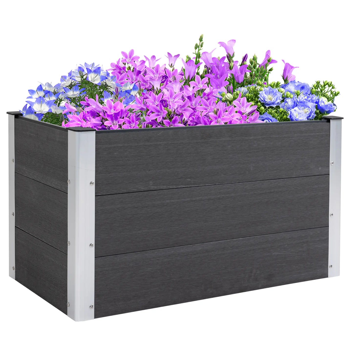 3' x 2' x 2' Raised Garden Bed, Wood Plastic Planter Box, Grey Galvanized Planter Boxes at Gallery Canada