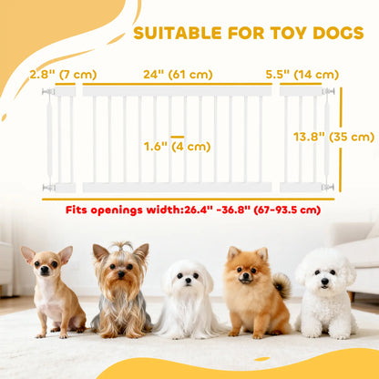 26"-37" Dog Gate, Adjustable Pet Gate, 14" Tall, White Pet Gates at Gallery Canada