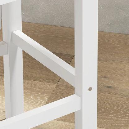 Counter Height Stools Set of 2, Farmhouse Bar Stools, Solid Wood, White Bar Stools at Gallery Canada