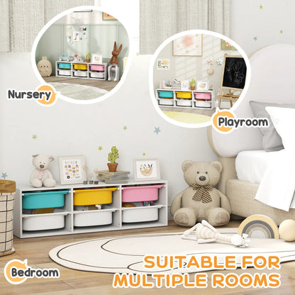 Kids Toy Storage Organizer with 6 Removable Plastic Bins Bookshelves & Bookcases at Gallery Canada