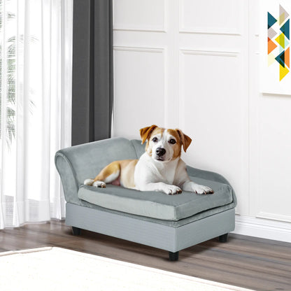 Pet Sofa Dog Couch Chaise Lounge, Small Size, Light Grey Dog Sofas at Gallery Canada