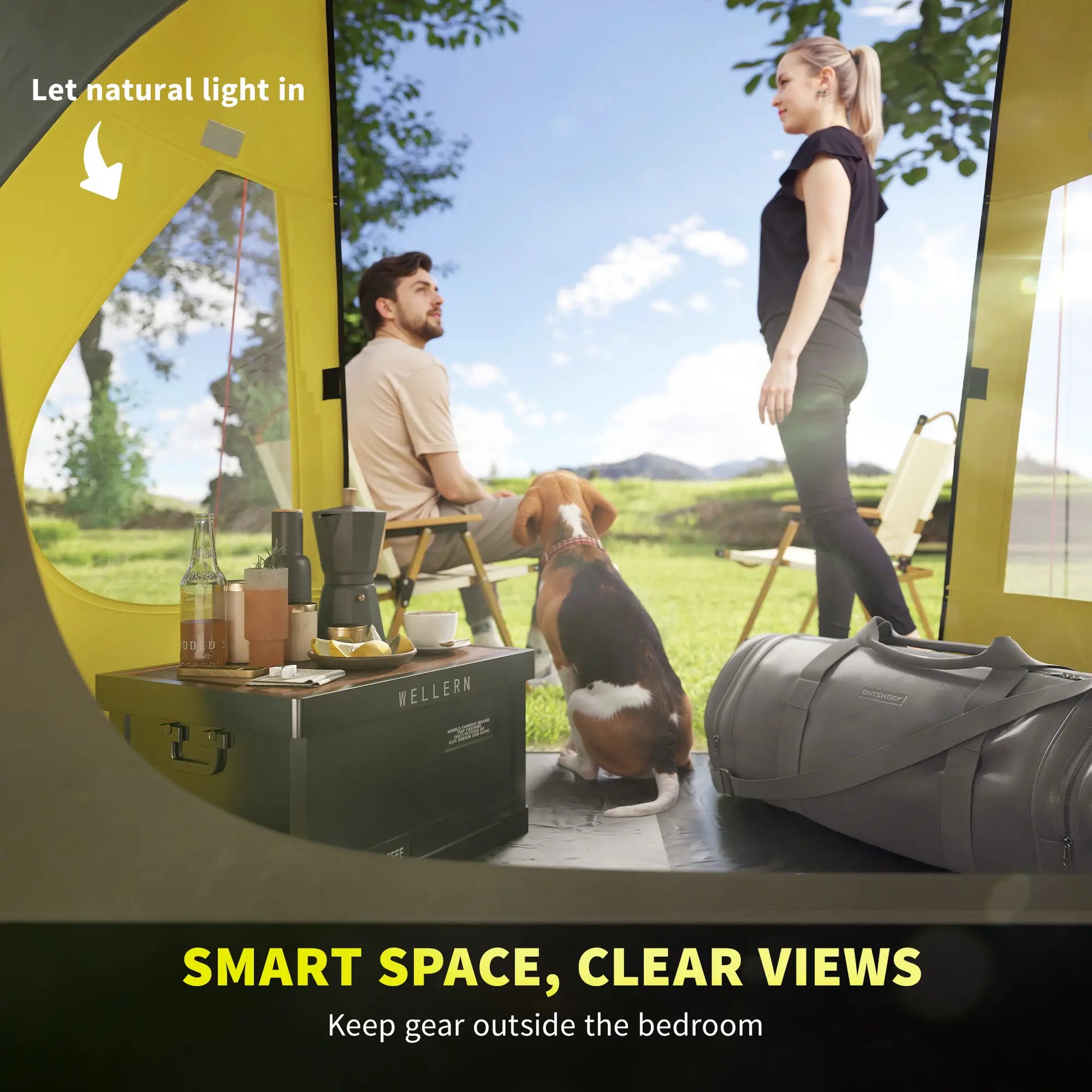 3-4 Person Camping Tent, Easy Setup, Waterproof, Sewn-in Groundsheet Camping Tents at Gallery Canada