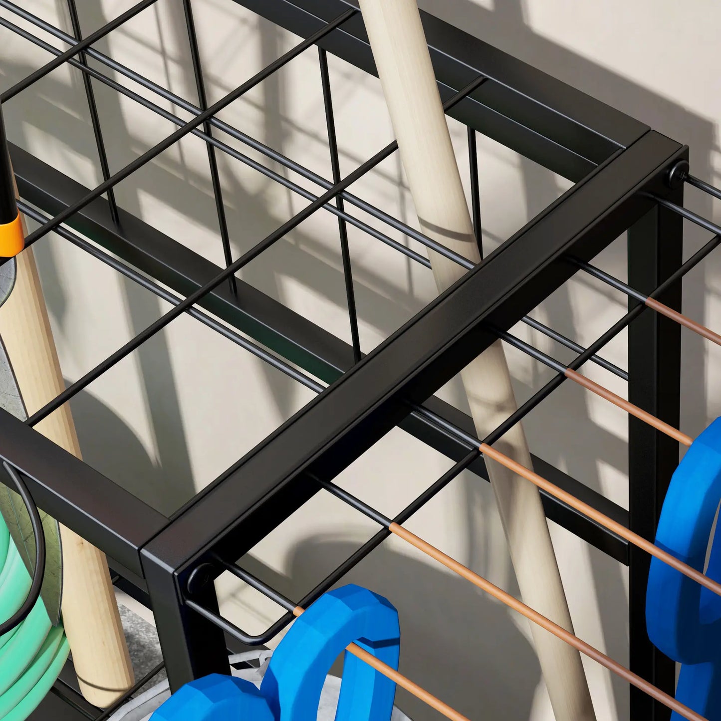 3-Tier Yard Tool Rack, Garden Organizer with Hooks, Orange Garden Accessories at Gallery Canada