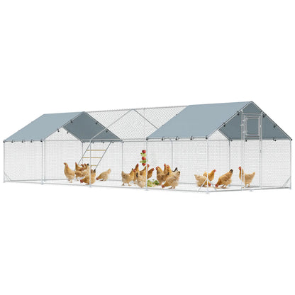 Large Metal Chicken Run With Waterproof Cover, Feeding Door, Perch Chicken Coops at Gallery Canada