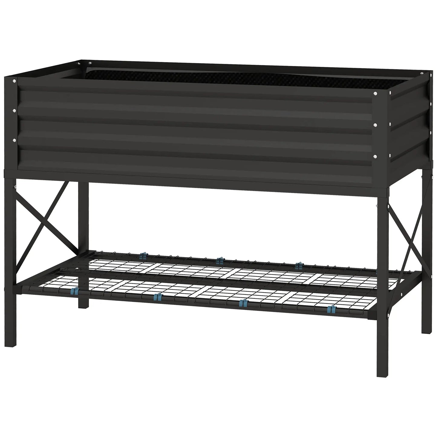 Galvanized Raised Garden Bed, Metal Planter Box, Black Elevated Garden Beds Black at Gallery Canada