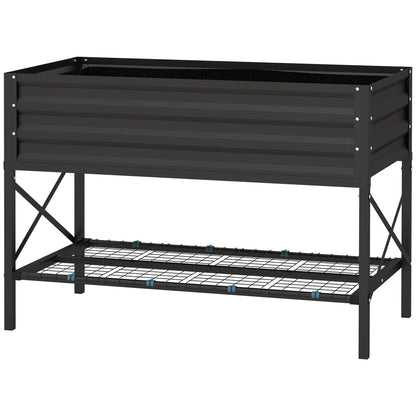 Galvanized Raised Garden Bed, Metal Planter Box, Black Elevated Garden Beds Black at Gallery Canada