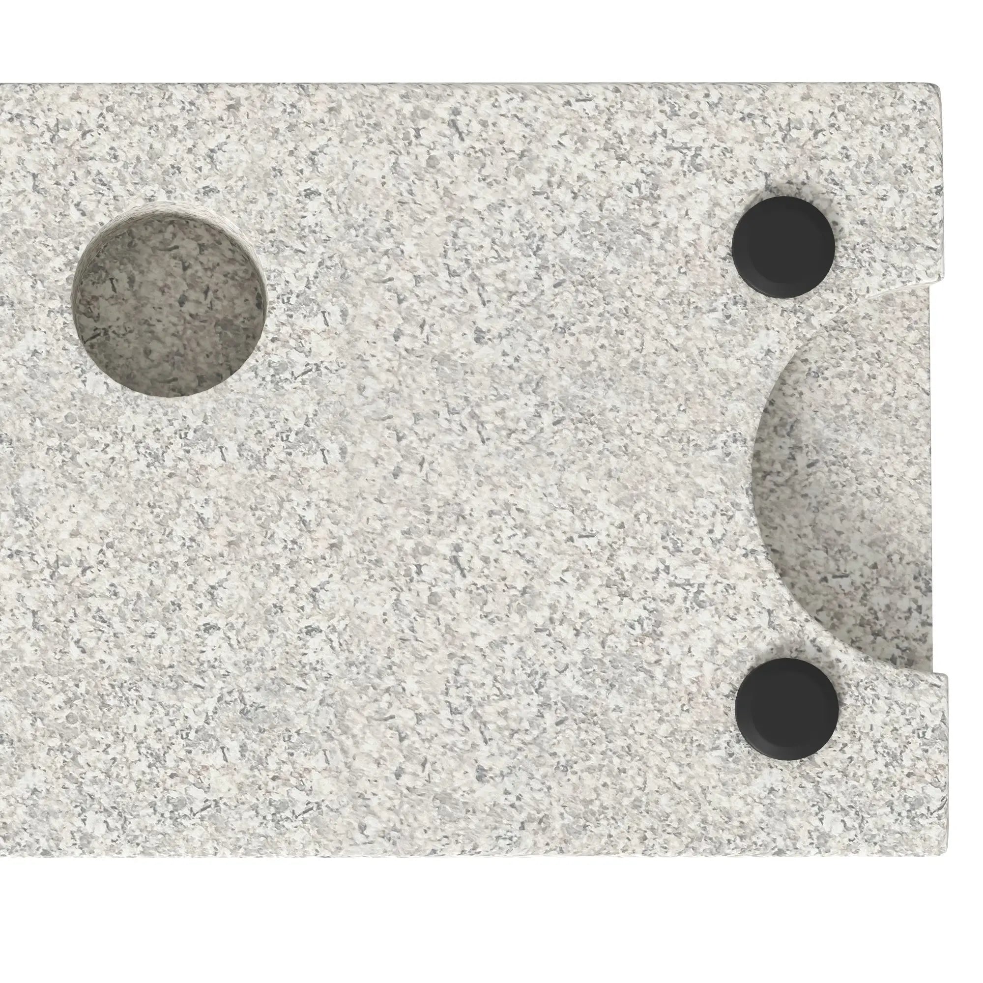 55 Lbs Half Granite Parasol Base, Outdoor Umbrella Stand, Grey Umbrella Bases at Gallery Canada