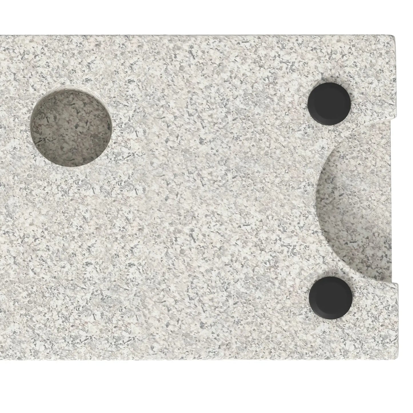 55 Lbs Half Granite Parasol Base, Outdoor Umbrella Stand, Grey Umbrella Bases at Gallery Canada